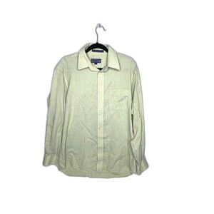 Savile Row Men's Button Up 16.5 x 34/35 Wrinkle Free Broad Cloth Long Sleeve